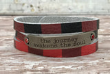 Custom Leather Quote Cuff Bracelet