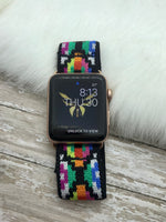 Multi-Color Abstract Elastic Watchband