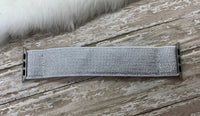 Silver and White Shimmer Elastic Watchband