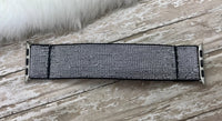 Silver and Black Shimmer Elastic Watchband