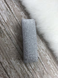 Silver and White Shimmer Elastic Watchband