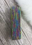 Yellow Multi Color Shimmer Elastic Watchband