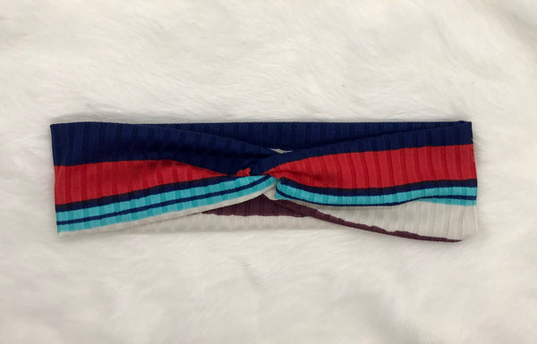 Ribbed Mulit-Color Stripe Headband