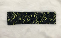 Neon Yellow/Green and Black ZigZag Headband