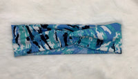 Blue and White Tie Dye Headband