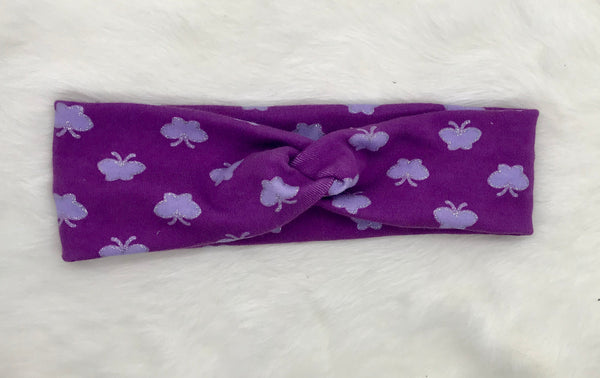 Purple Glitter Butterfly Headband