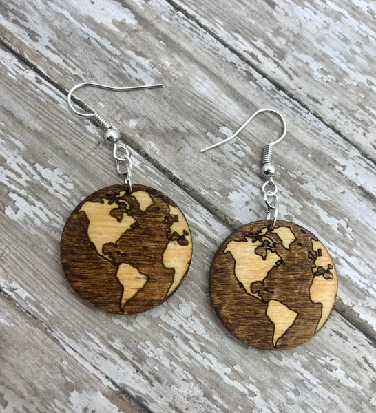 World Wood Earrings