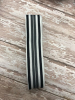 White, Black and Grey Stripe Apple Watchband
