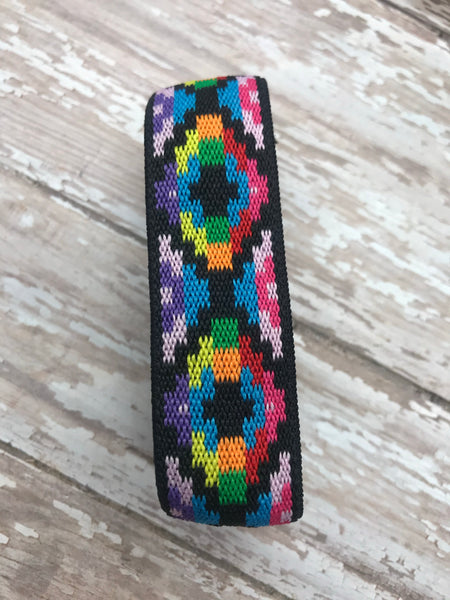 Black and Purple Multicolor Abstract Apple Watchband