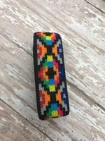Black, Grey and Multicolor Abstract Apple Watchband