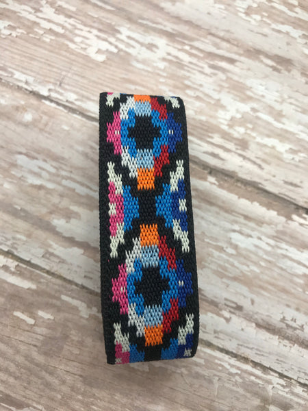 Blue & Black Mutlicolor Abstract Apple Watchband