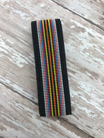 Black Colorful Stripe Apple Watchband